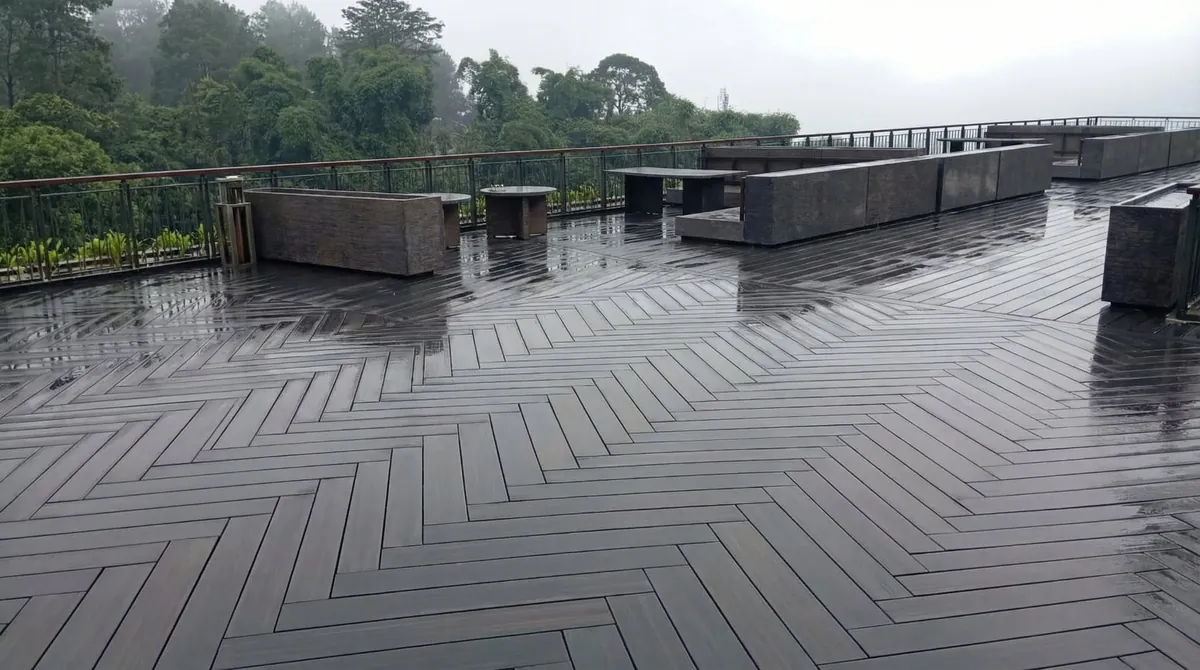Herringbone decking